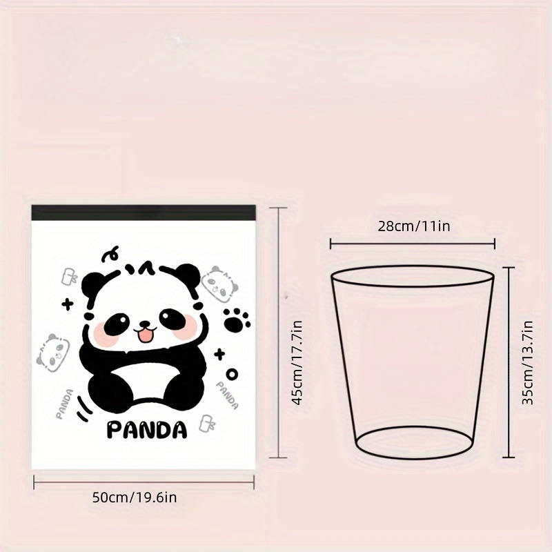 30pcs panda print disposable trash bags extra thick   for kitchen bathroom dorms living room office cleaning details 4