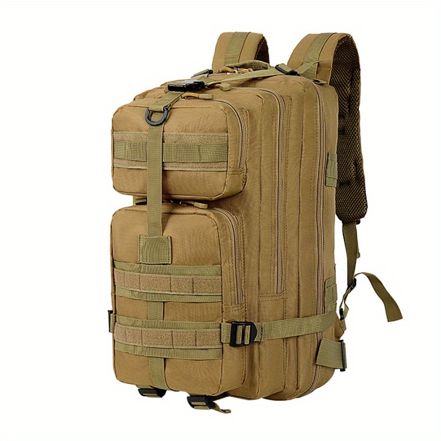 

35l Khaki Tactical Backpack - Waterproof, , Large Capacity With Laptop Sleeve, Adjustable Straps & Multiple Compartments For Camping, Hiking & Travel