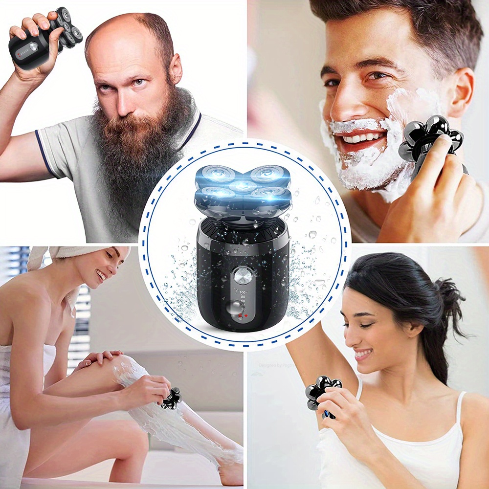 

Electric Head Shaver For Bald Men, Upgraded 5-in-1 Head Shaver For Bald Men, Wet/dry Grooming Kit Electric Shaver For Men, Cordless Rechargeable Bald Head Razor For Home Travel Gift