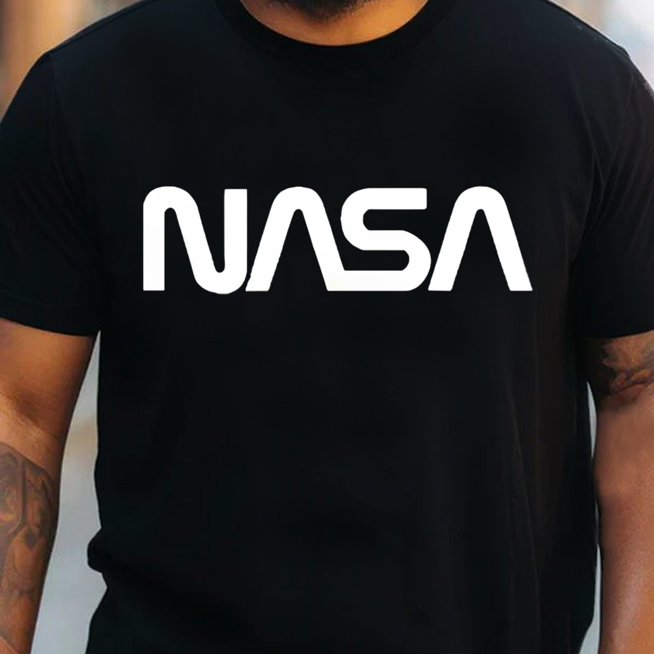 

Plus Size Nasa Print Menac's Simple Style Round Neck Short Sleeve Tee Fashion Regular Fit T-shirt Top For Spring Summer Holiday Daily Commute Dates