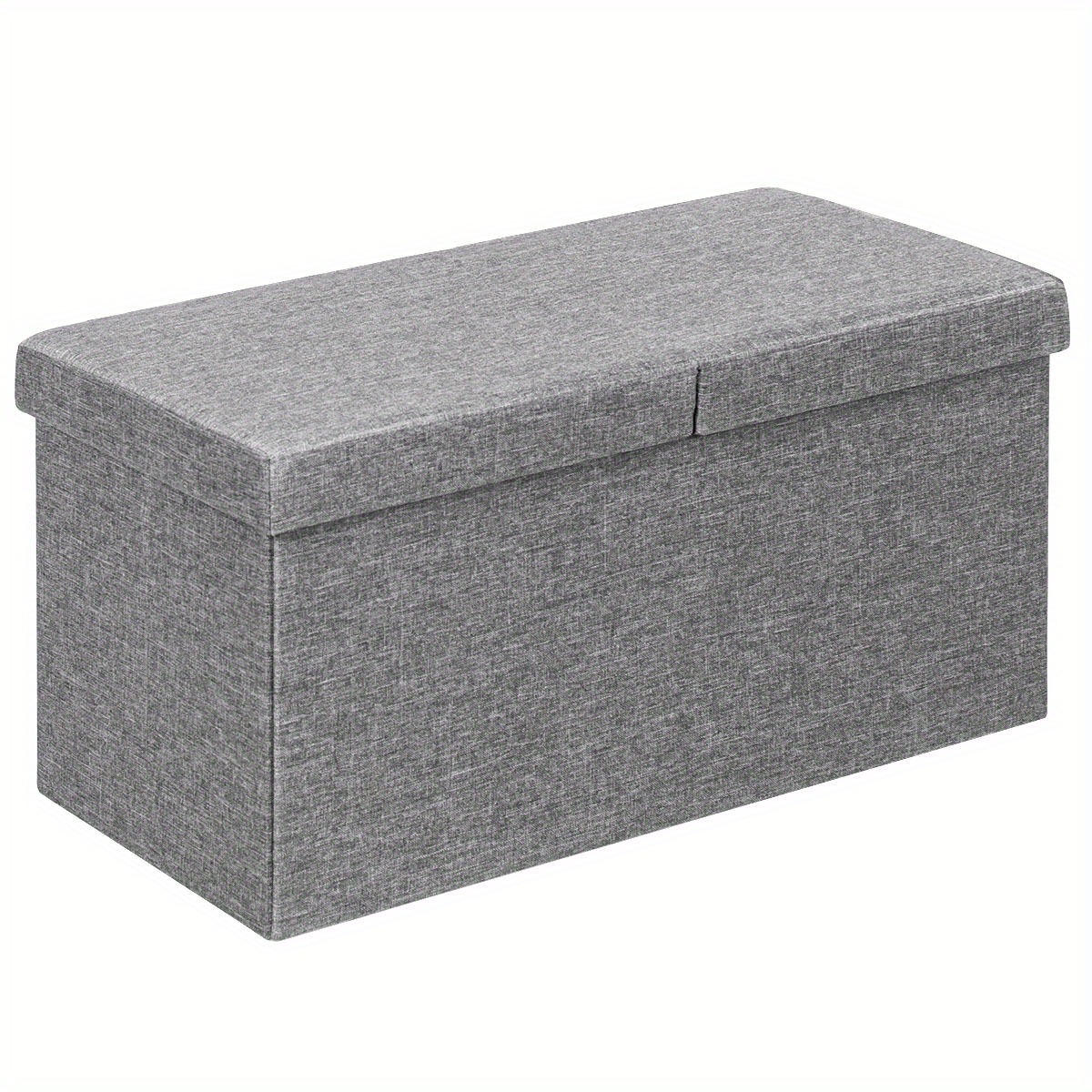 

Safstar 30" Folding Storage Ottoman W/lift Top Bed End Bench 80l Capacity Light Grey