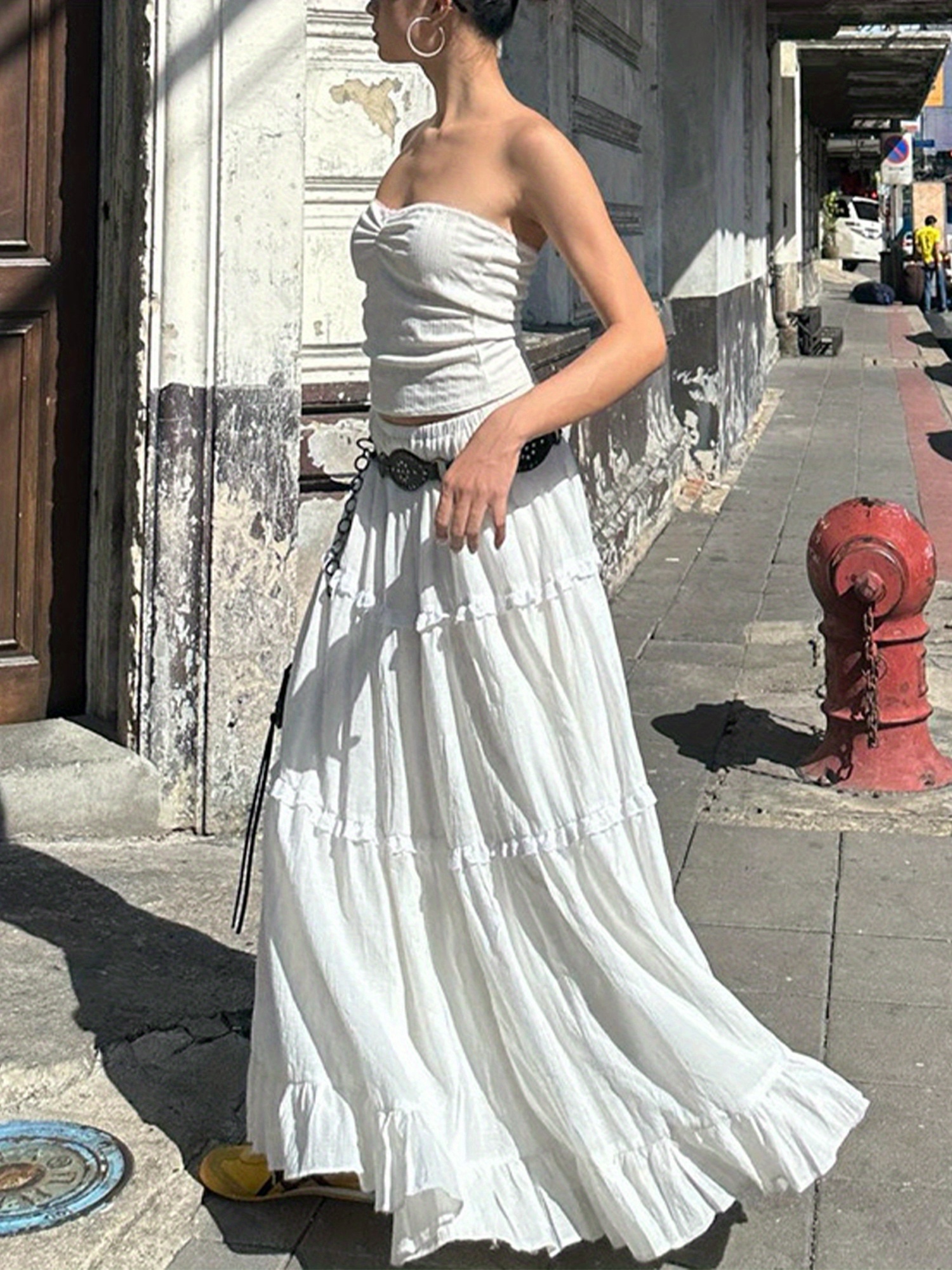 ● MA JOURNEE ● FRILL LAYERED MIDI SKIRT_WHITE Beatrix_Frill_Midi_Skirt_White