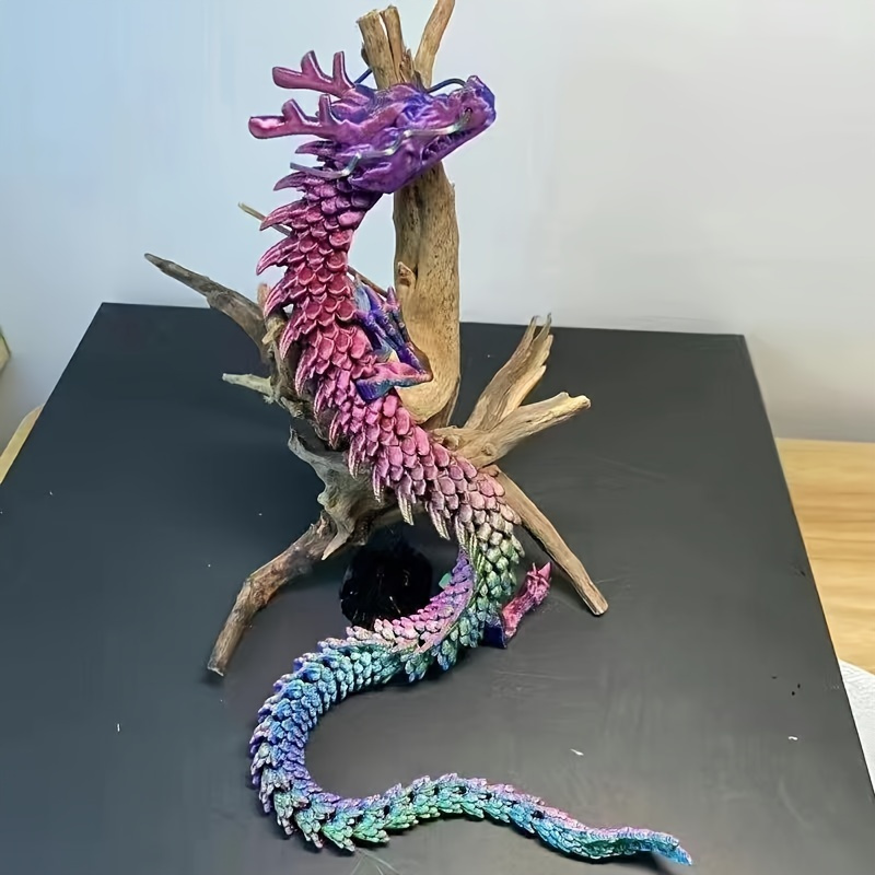 

Colorful Desk Dragon With Jointed Limbs - Exquisite 3d Printed Ornament For Display And Play