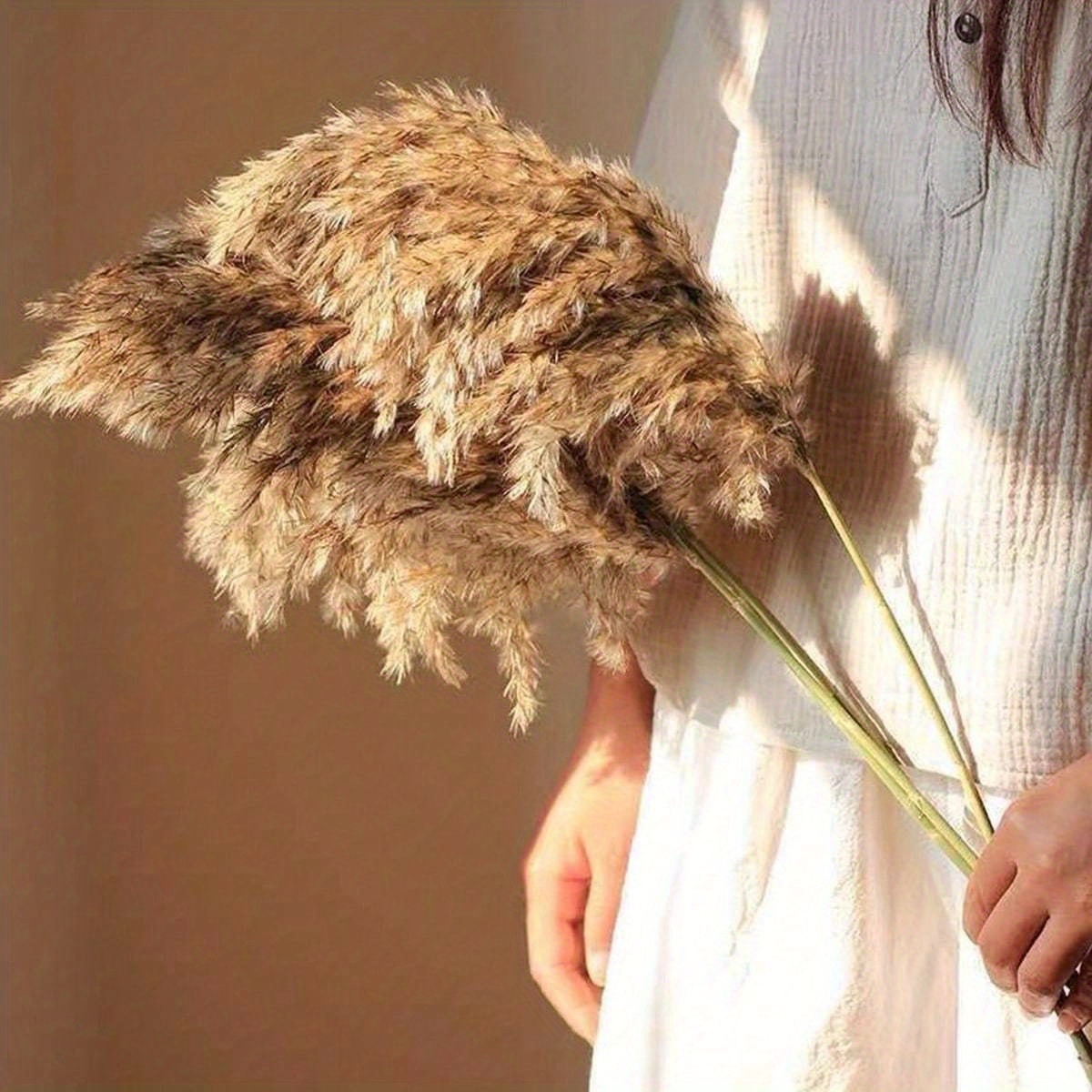 

10pcs 50cm/19.68in Dried Pampas Grass Deco Reed Grass Bouquet For Wedding Boho Flowers Home Table Decor Rustic Farmhouse Party Wedding Decor Gift
