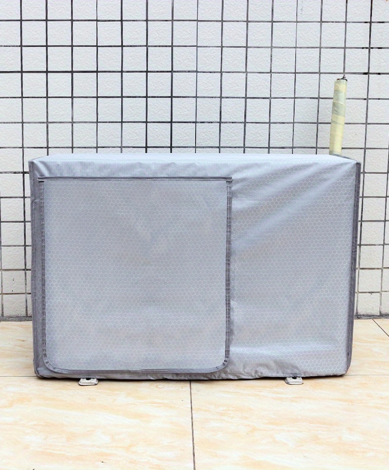 1pc double layer air conditioner outdoor unit protective cover cube thickening boot is not       conditioner aging snow and rain details 5