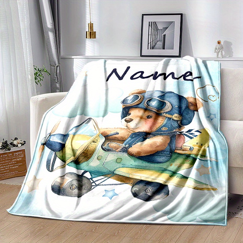 

Couverture Personnalisée avec et Motif Animal - Douce, Légère pour Chambre, Canapé & Utilisation Extérieure - Cadeau d'Anniversaire Idéal, Confort Toutes Saisons, Polyester, Lavable en Machine