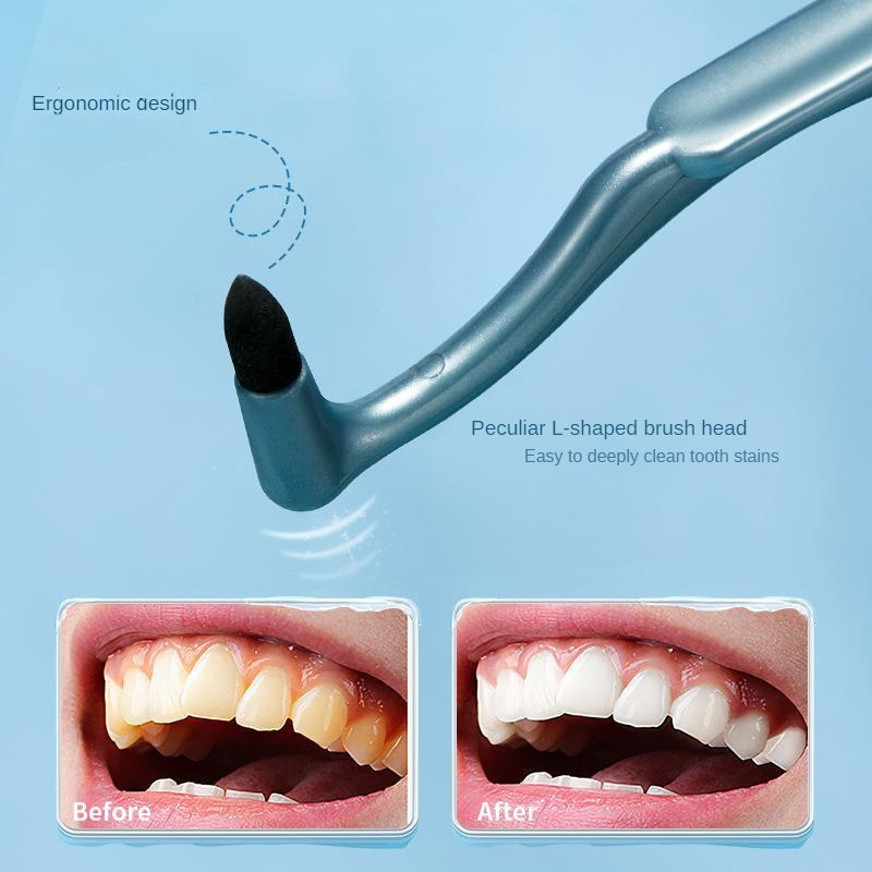 

Ergonomic L-shaped Manual Toothbrush For Cleaning - Plaque & Removal, Polypropylene , Battery-free Tool