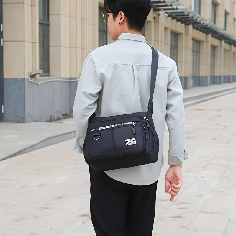 Sac messager pour ordinateur portable en polyamide multifonctionnel avec plusieurs poches pour une utilisation professionnelle, de voyage et de bureau détails 3