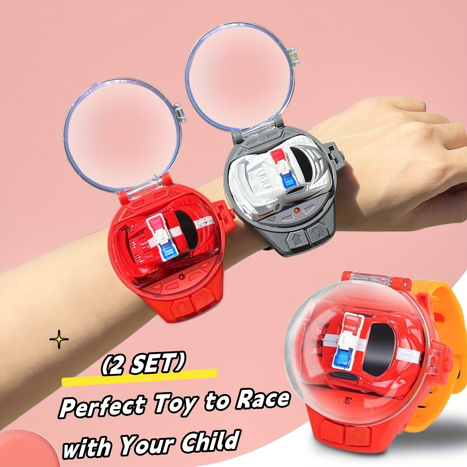 

(2 Pcs) Mini Remote Control Toys, Small Rc Watch Racing Car With Usb Charging, 2.4 Ghz Detachable Small Watch Car Toy For Boys Girls Birthday Gift Christmas Gift