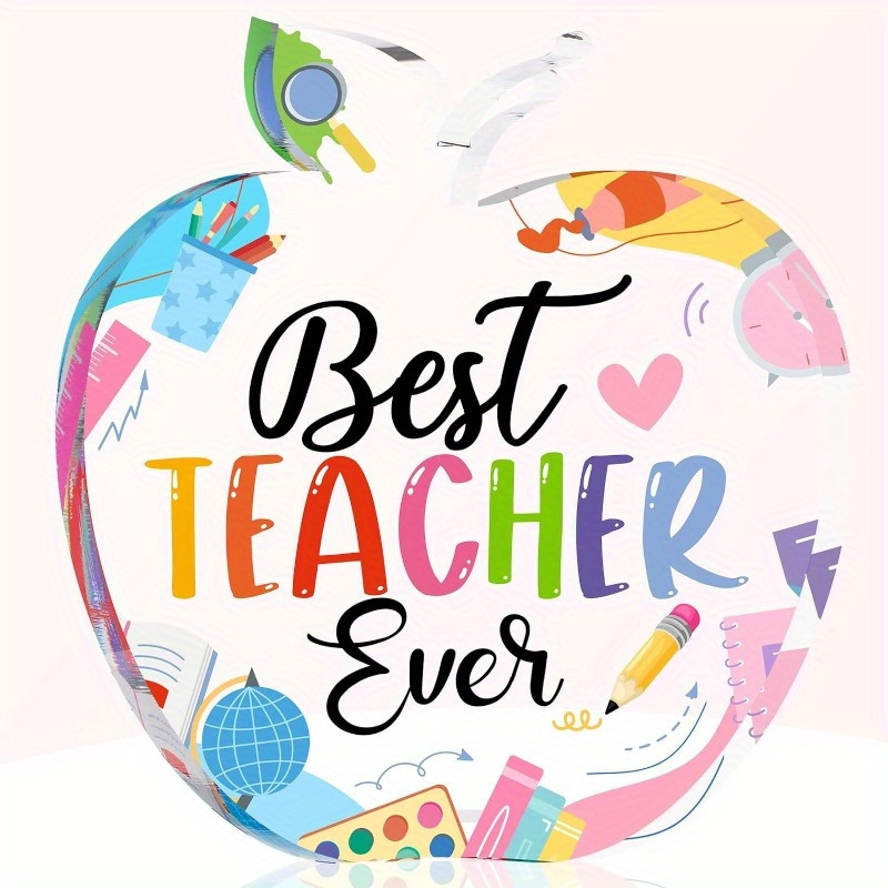 

Teacher Appreciation Gift For Women Birthday Gift For Teacher Paperweight Keepsake Thank You Teacher Graduation Party Gift Teacher Office Classroom ()