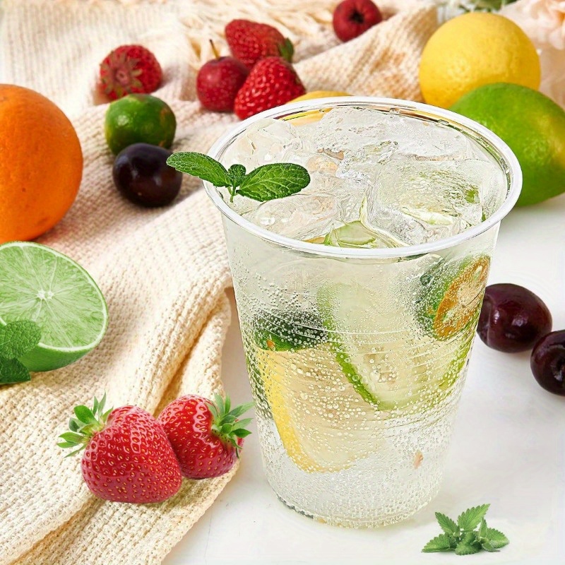 50 100шт 7oz одноразовые прозрачные пластиковые стаканы многофункциональные прочные перерабатываемые посуда, идеально подходящая для пикников, барбекю, вечеринок, ресторанов и кафе, детали 7