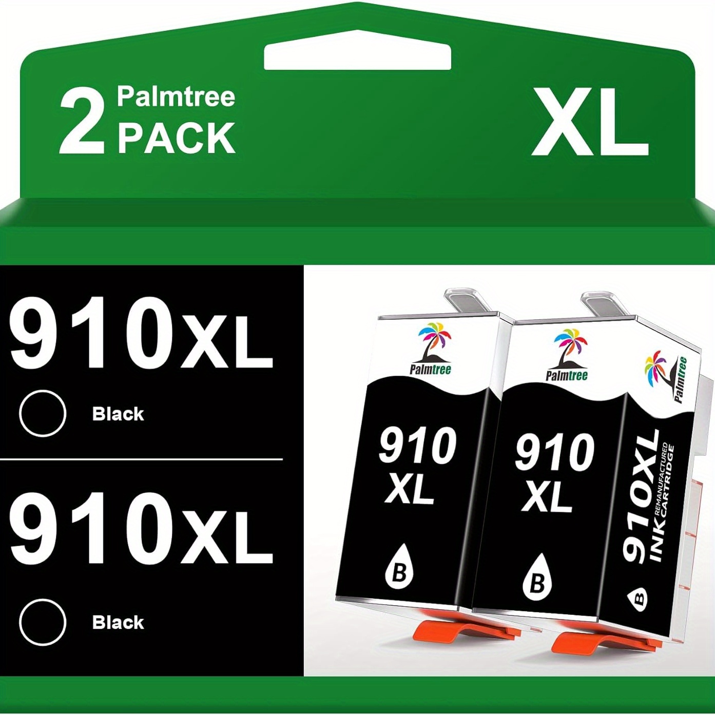 

2-pack 910 Xl Black Ink Cartridges For Printers For 910xl Black Ink Cartridges Compatible With Officejet Pro 8020 8025 8028 8035 Officejet 8015 8010 8018 8022 Printer (2 Black 910xl)