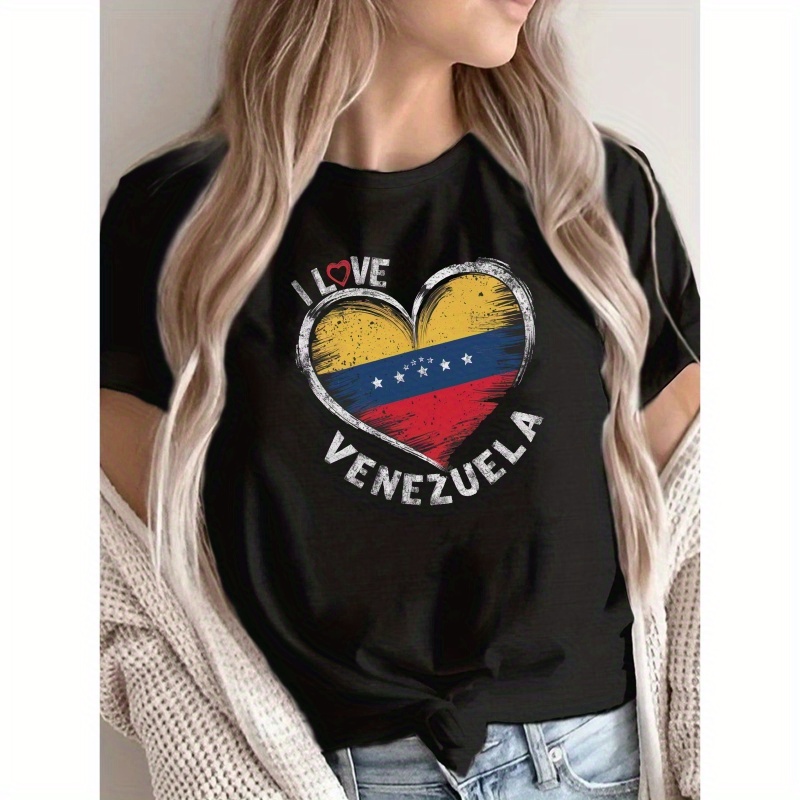 

Heart With Venezuelan Flag Women's T-shirt