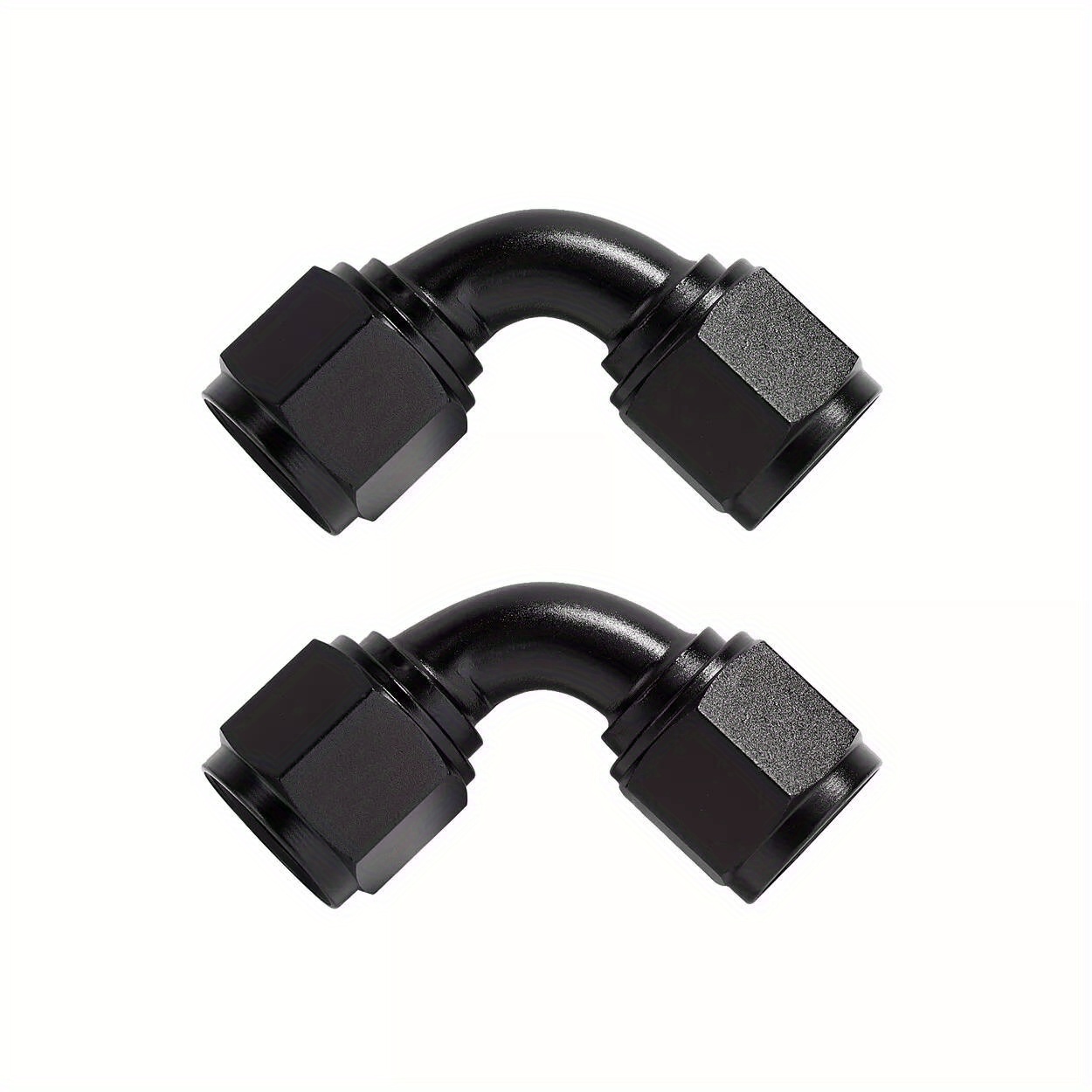 6AN Female To 8AN Female Straight Swivel Coupler Union Adapter - Black Anodized Aluminum Fitting