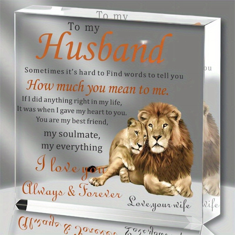 

To Her Husband Ackli Plaque Desktop Decoration - Desk Decoration, Christmas, , 's Day And 's Day