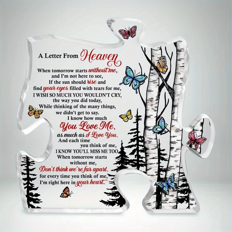 TEMU Elegant Memorial Table Centerpiece - Crystal Acrylic With Bereavement Gift Idea