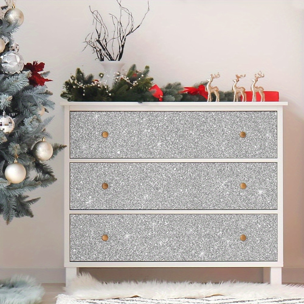 A Roll Of Silvery Shiny Contact Paper For Peeling And Stick Wallpaper With Removable Textured Wall Paper Roll For Bedroom Decoration Countertop