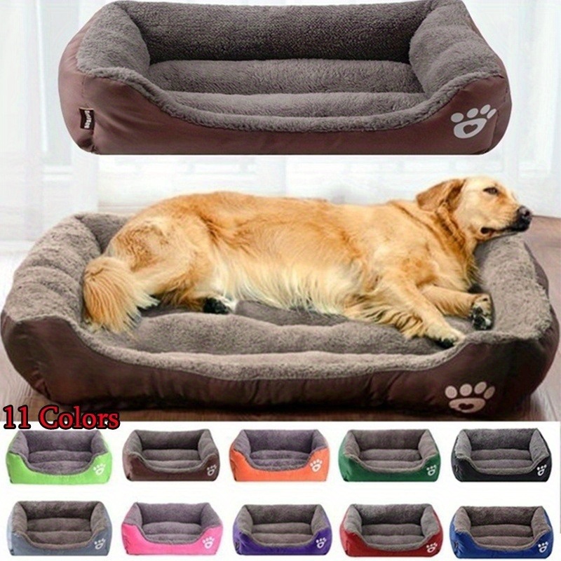 

Paw Printed Pet Bed Cute Warm Sofa Bed For Cats Dogs Pet Kennel Sleeping Beds For Puppy Plush Mat Pet Nest Pets Bed For Dog Cat 11 Color