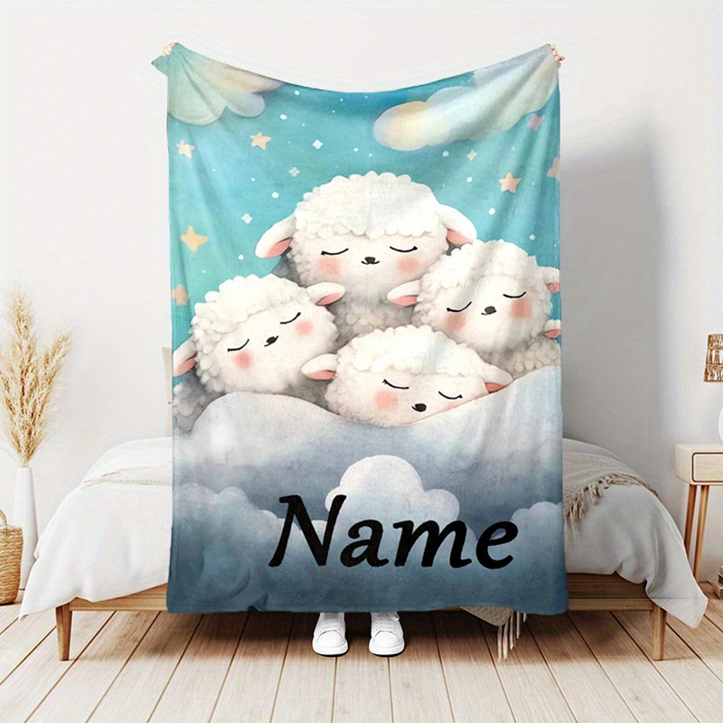 

Personalized Throw Blanket With Custom Name - Soft, Lightweight & Warm For Bedroom, Sofa, Outdoor Use - Perfect Birthday Gift