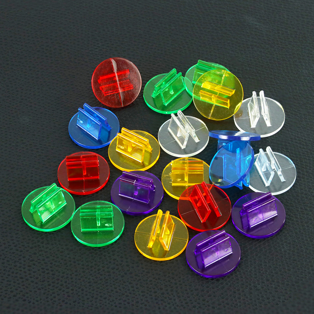 50pcs Card Holder Card Binder Clips Holder Colours Fitting 2mm Cardboard For Board Game Additions