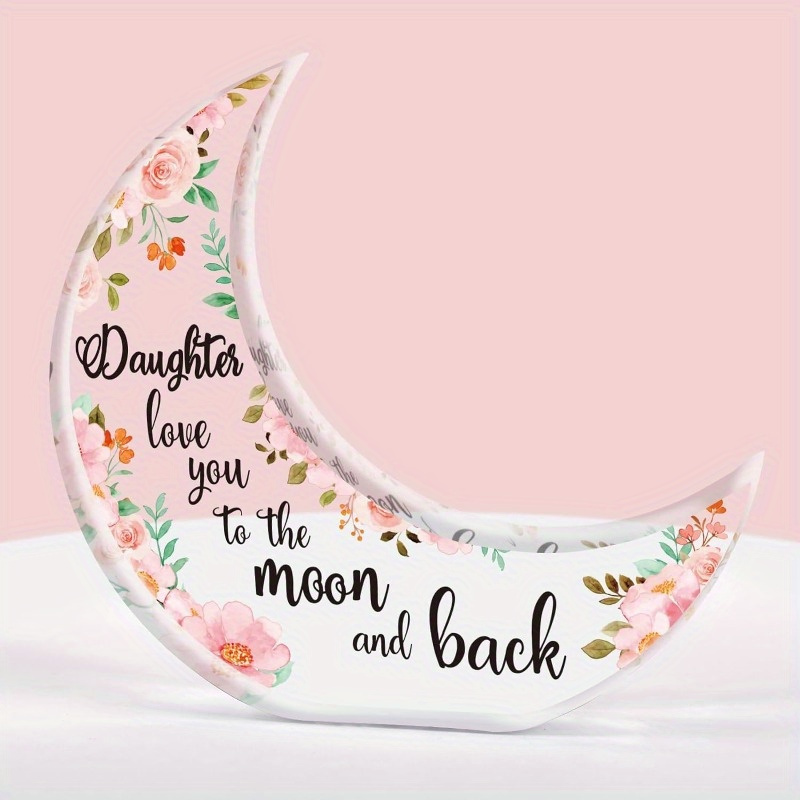 

Daughter Birthday Gifts - Moon Shaped Acrylic Mother And Daughter Gifts, Daughter Gifts From , Birthday Gifts For Daughter Adult, Christmas Graduation Gifts For Daughter