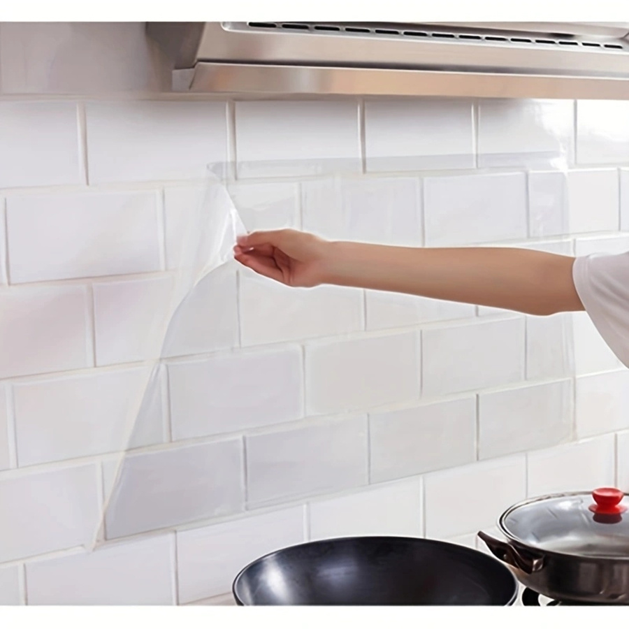 Image of Transparent Oil-proof Sticker, Kitchen Transparent Waterproof Sticker, Stove Anti-grease Paper, 40cm X 70cm