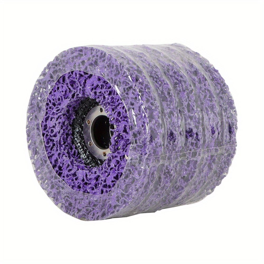 

10pcs 4-1/2 X 7/8 Purple Quick Change Easy Strip Discs Poly Abrasive Wheel Silicon Carbide Abrasive For Angle Grinders