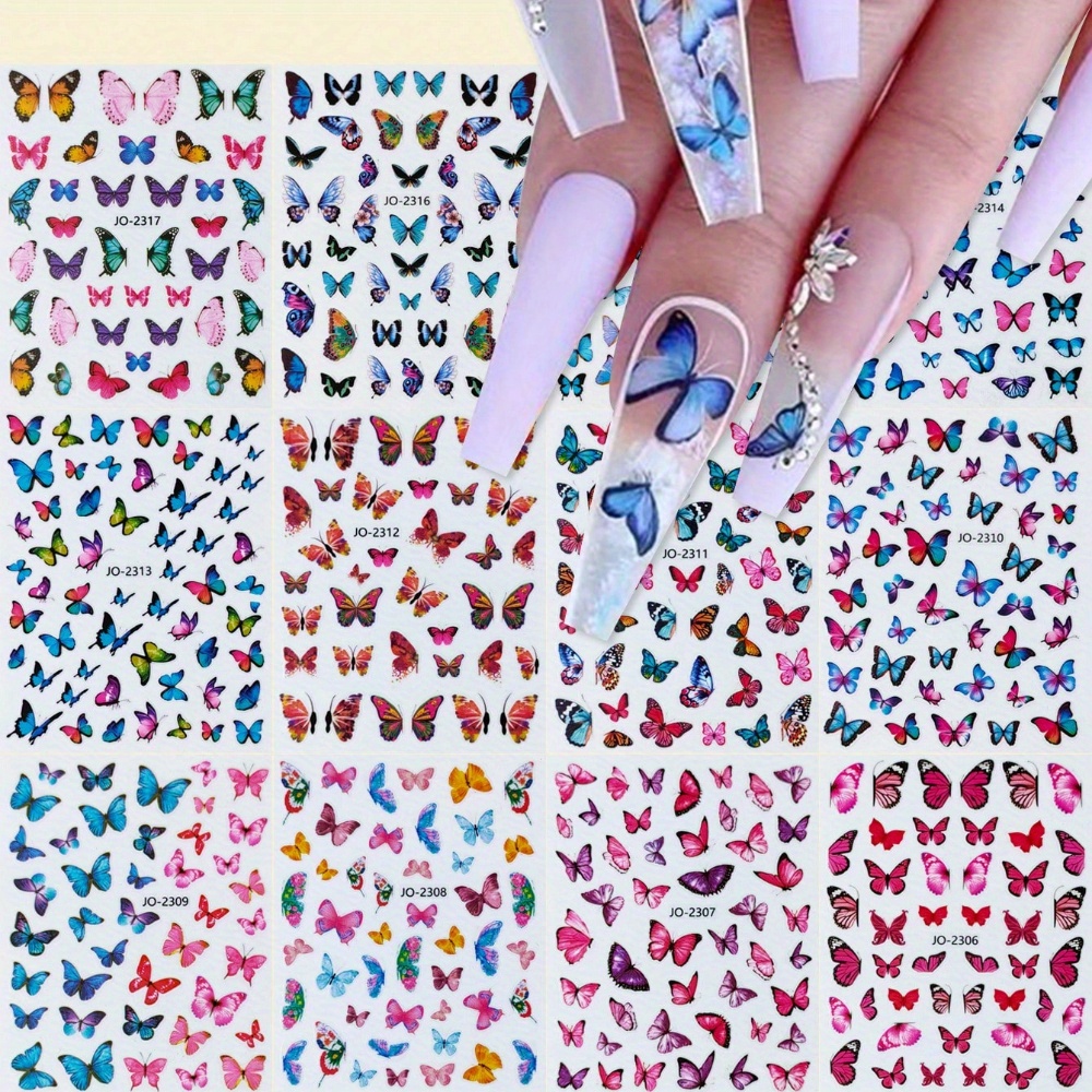 

12 Art -adhesive Decals Mixed For Women Decorations Diy