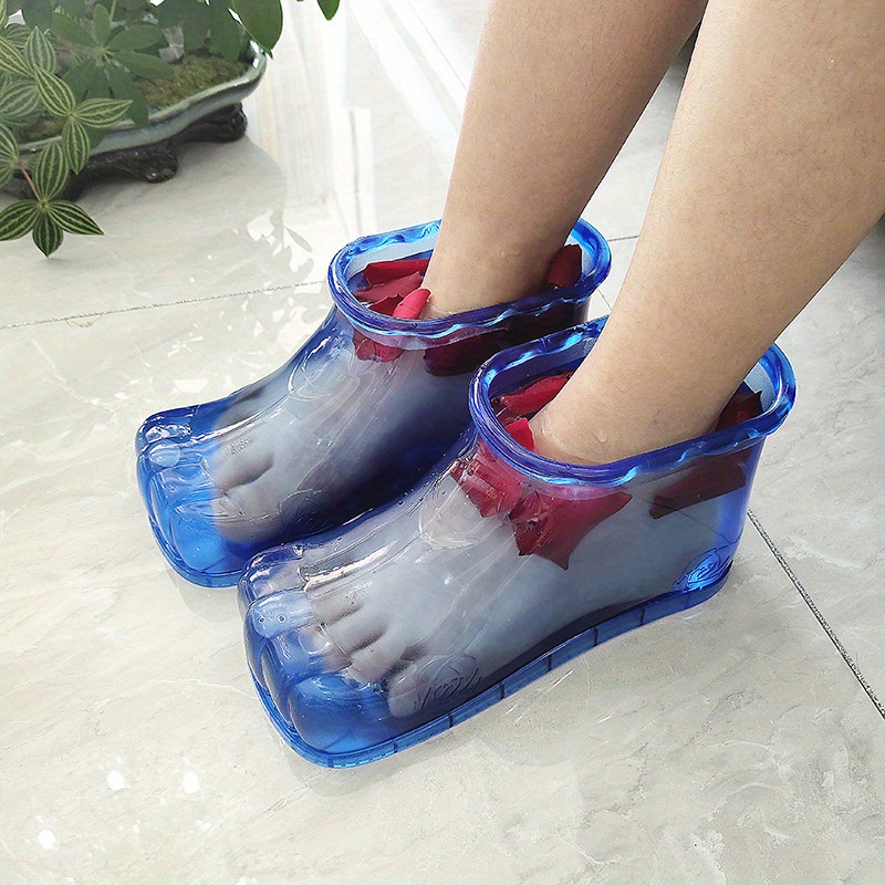 Image of A Water- Foot Soak Slipper, A Home Spa Foot Care Basin Shoe, A Portable Soaking Shoe - Unscented, No Power Or Batteries Required, Designed For Wearing And Walking