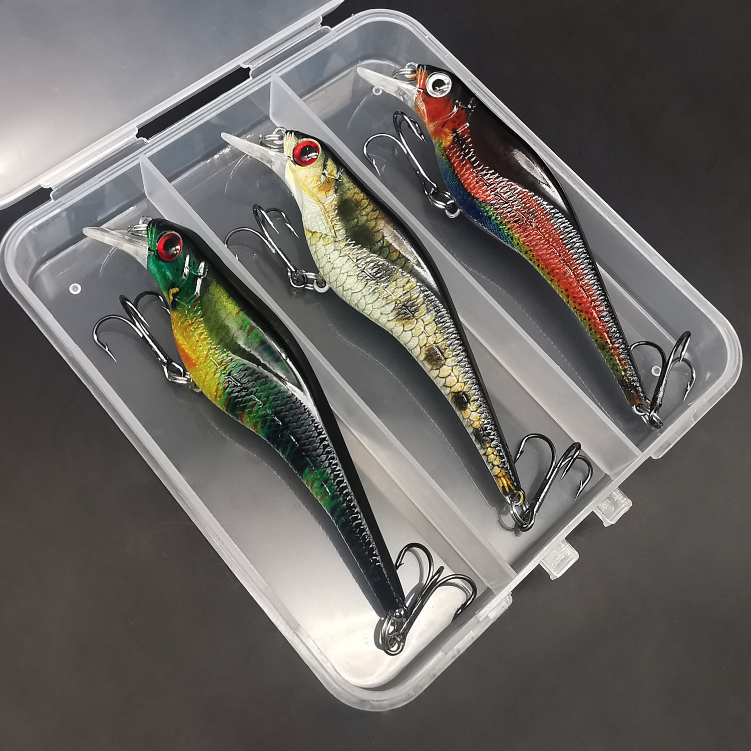 1pc/3pcs Fishing Lures Colorful Printing Sinking Minnow Artificial Bait Trophy Fish In Depths