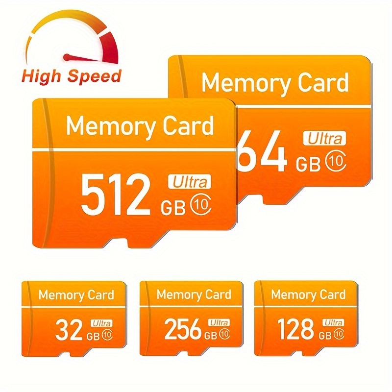 

512gb 256gb 128gb 64gb 32gb High-speed , Class 10 Uhs-i Memory Cards For Smartphones, Tablets, Drones, Cameras, Surveillance - Multi-capacity Bundle Pack