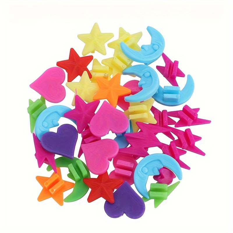 

36pcs Pvc Bicycle Spoke Beads - Decorative Cycle Spoke Clips, Star And Heart Shaped Bike Spoke Accessories