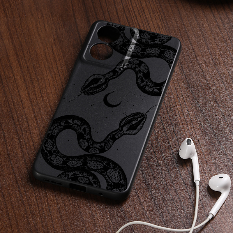 luxury silicone for motorola g54 g60 pattern black snake phone case for moto e13 g04 g50 5g g13 g23 4g g14 g34 eur   g84 g73 edge 30 fusion 30  30 pro 30 40 50 neo 2023   shockproof nw1 cell cases camera lens   details 3