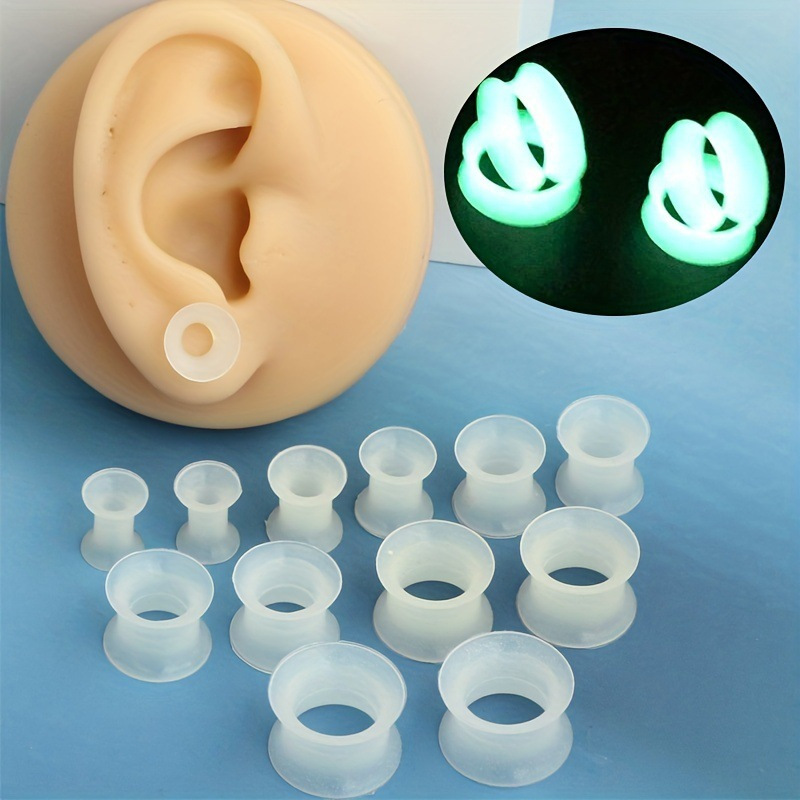 Opalite Plugs Pair Of Opalite Stone Double Flare Plugs  2PCS Moonstone 852669