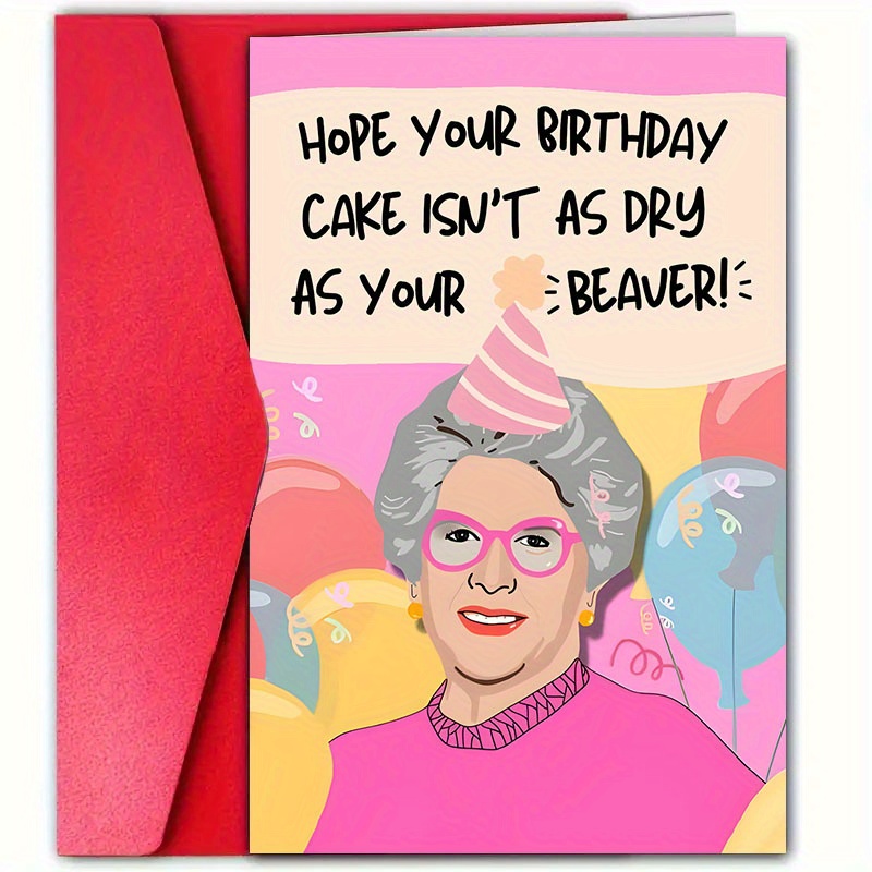 

Humorous Birthday Greeting Card, 1pc, Novelty , Offensive & Cheeky, Premium Paper Material, Versatile Recipient, Ideal For Friends & Significant Others, Witty & Playful Celebration Card (4.7x7.1 Inch)