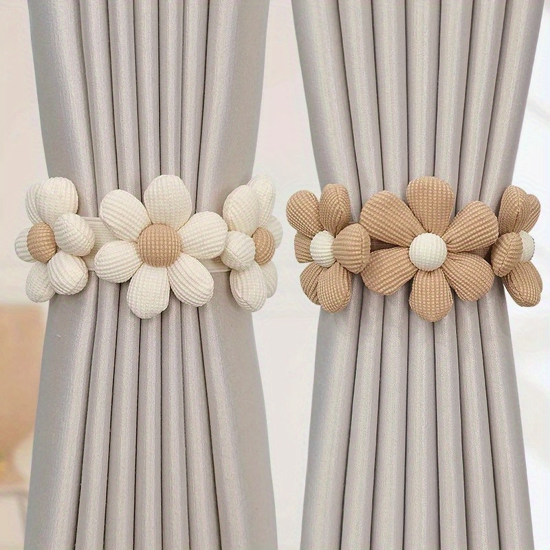 Cordons Maintien Rideaux Lot De 2 - Cordes Décoratives Kaki Avec Crochet