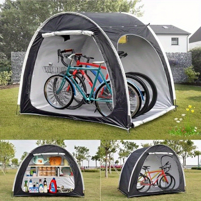 

Waterproof Outdoor Bike Storage Tent - Foldable & Portable, Large/small Size For Mountain Bikes And Motorcycles Bike Tent Storage