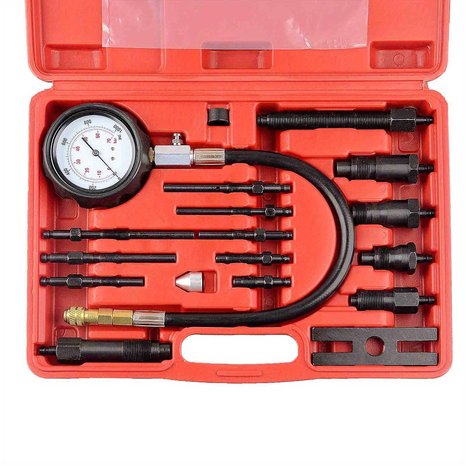 Image of Uk Engine Compression Pressure Tester Injector Glowplug Valves Piston