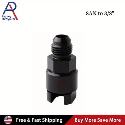 SAUTO 2PCS 6AN To 5/16" GM Quick Connect Fuel Adapter – Black, EFI Fitting, LS Swap Ready