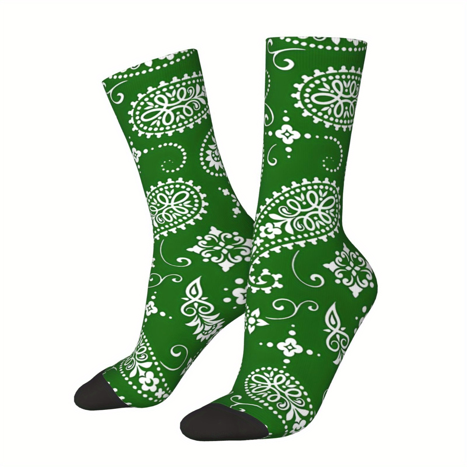 

Men' -inspired Crew Socks - Hip Hop Style, Seamless Printed Novelty Gift, , Boys, Happy