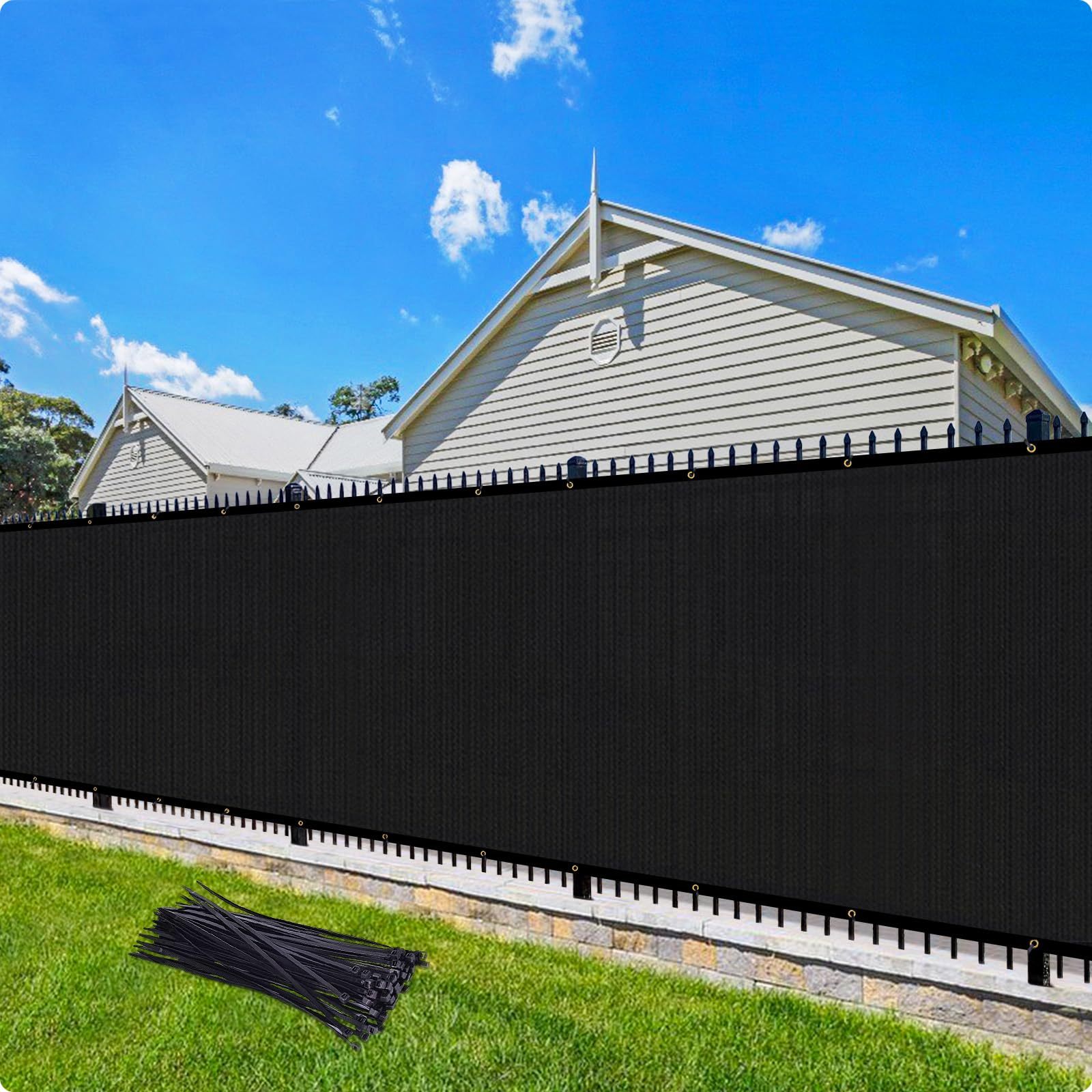 

Privacy Screen Fence, Heavy Duty 170gsm Privacy Fence Cover With Grommets And Zips For Outdoor Chain Link Fence Backyard, Farm