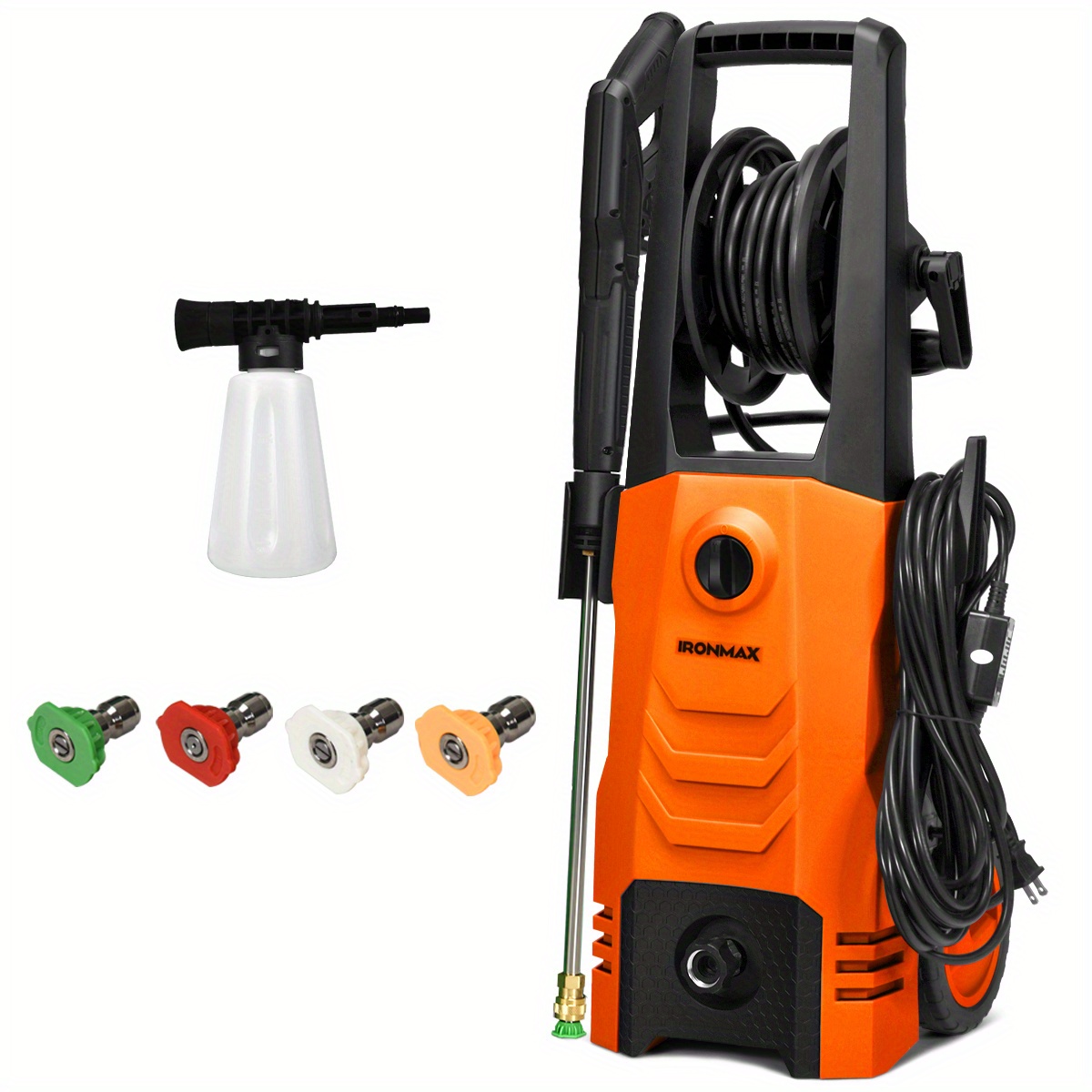 

Lifezeal 3500psi Electric Pressure Washer 2.6gpm 1800w W/4 Nozzles & Foam Lance