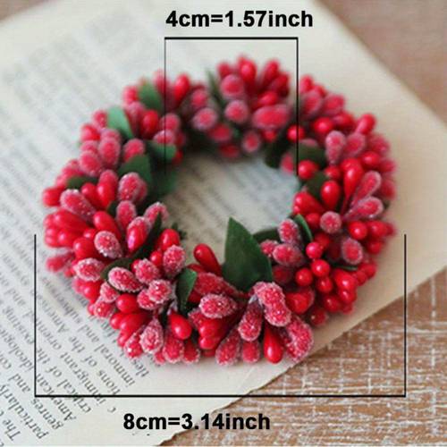 4pcs christams candle rings candle rings wreaths with pine cones for pillars christams table decorations centerpieces red
