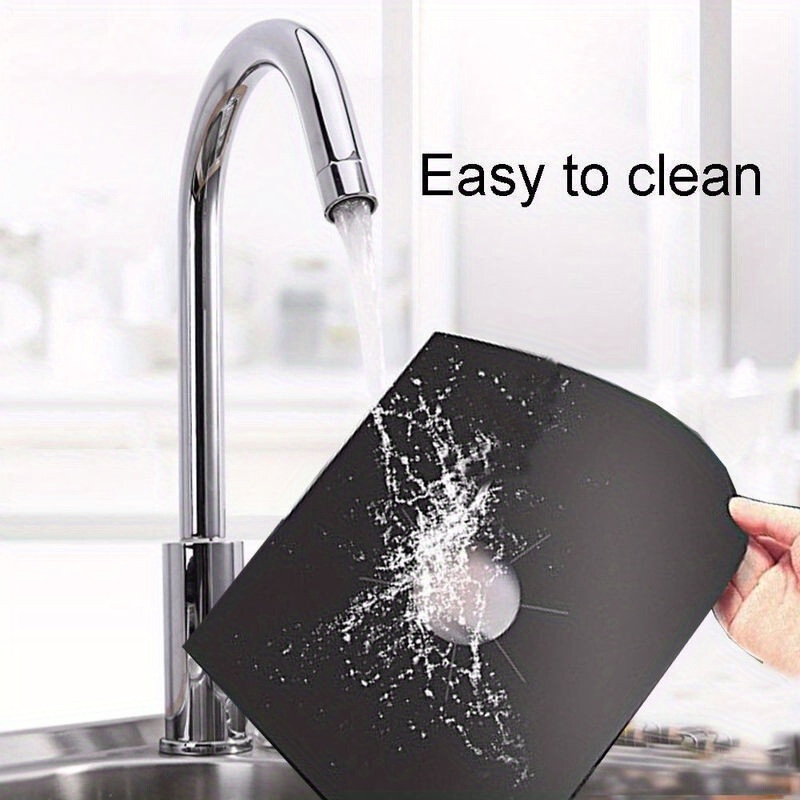 1pc     gas stove burner cover reusable non stick heat resistant protects stovetop no electricity needed details 4