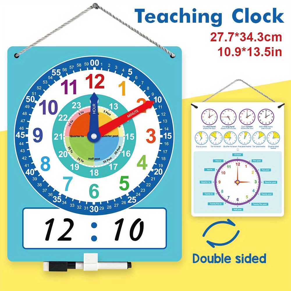 

Lachilly Double- Dry Teaching Demonstration - Educational, For Time , & Time, Labelled & , , For Classrooms & Homeschool , Enhances Time Management