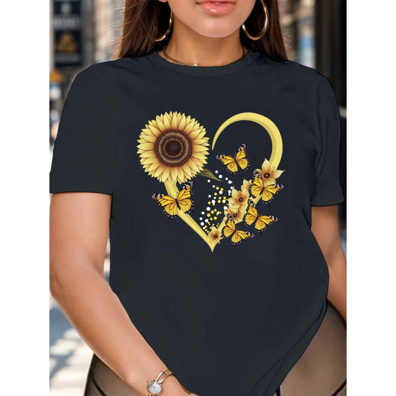 

Sunflower With Butterflies Women's T-shirt