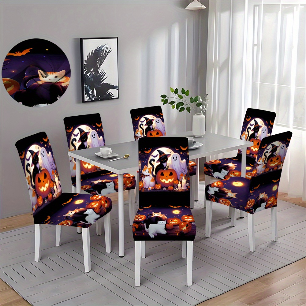 

Halloween Chair Covers - 2/4/6 - And - Suitable For Dining , , , And - Of Viscose