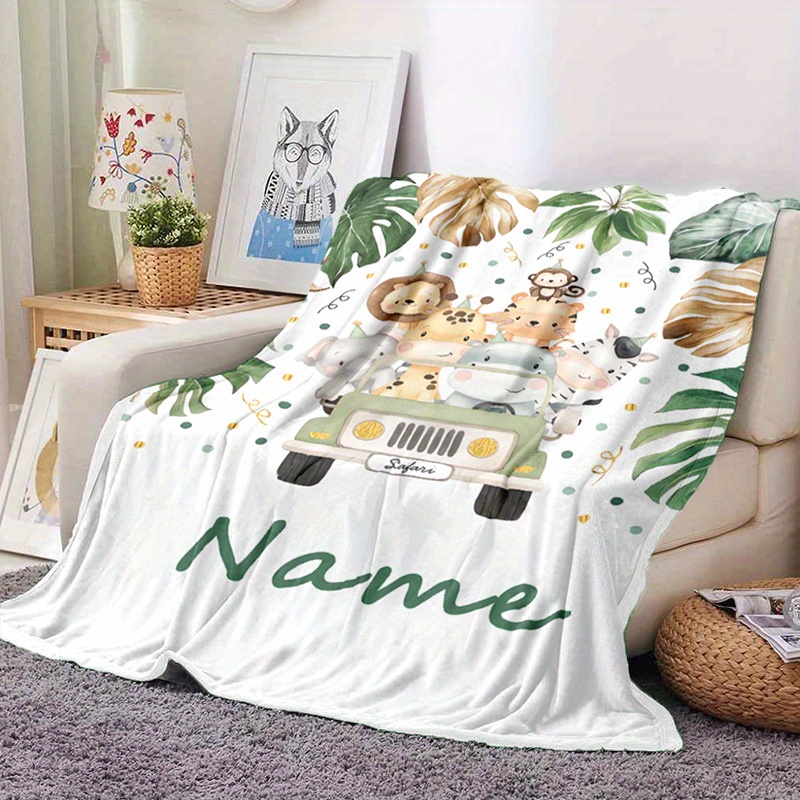 

Custom Name Blankets: Personalized Animal Throw Blankets For Bedroom, Sofa, And Outdoor Use - Lightweight, Travel-friendly, And Suitable For All Seasons