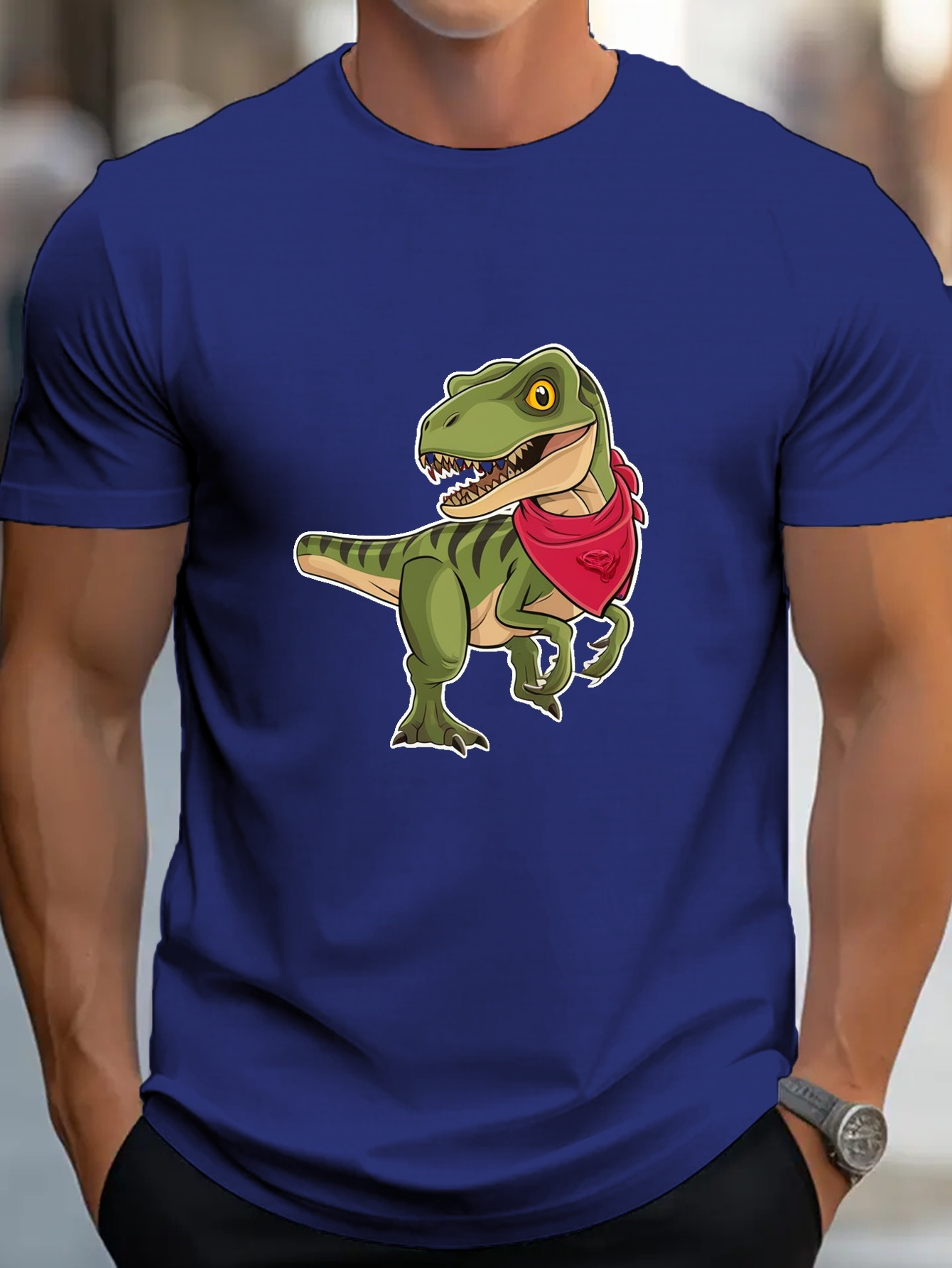 camiseta hombre estampado velociraptor cuello casual - Temu Ecuador, image size:800x1066