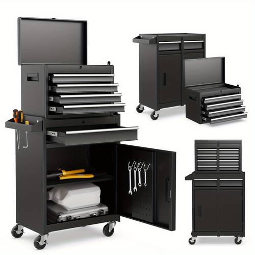 5 drawer rolling tool chest cabinet metal tool storage box lockable